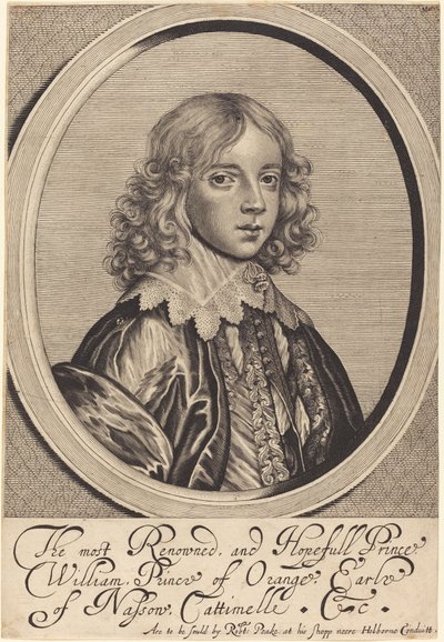 Willem II, Prins van Oranje door William Faithorne