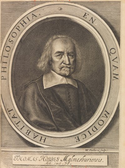 Portret van Thomas Hobbes door William Faithorne the Elder