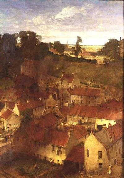 Het Dorp van de Water van Leith vanuit een Raam in Rothesay Terrace door William Fettes Douglas
