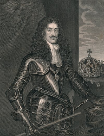 Koning Karel de Tweede, midden 19e eeuw door William Finden