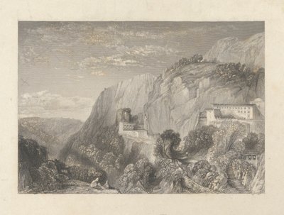 Mount Lebanon en het klooster van St. Antonio door William Finden