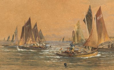 Vissersboten door William Fleming Vallance