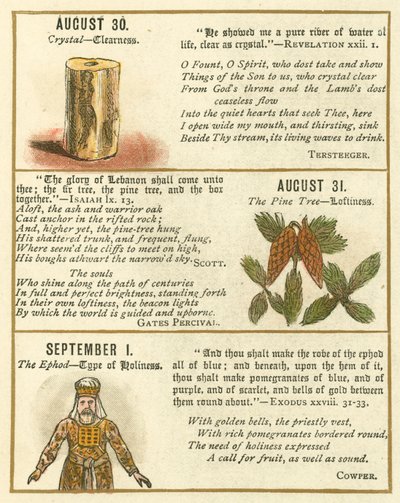 Pagina uit Het Bijbel Embleem Jubileumboek (kleur litho) door William Foster
