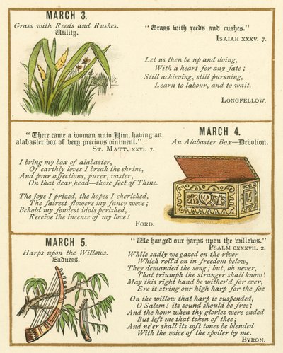 Pagina uit Het Bijbel Embleem Jubileumboek (kleur litho) door William Foster