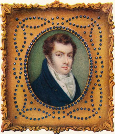 Portret van Washington Irving, ca. 1820 door William Foy