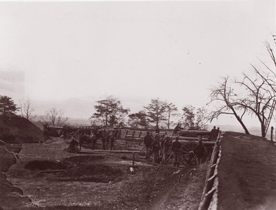 Bij Dutch Gap, Virginia. Fort Brady door William Frank Browne