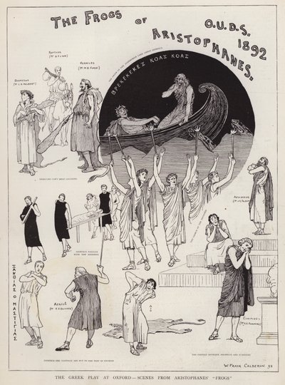 Scènes uit een productie van Aristophanes