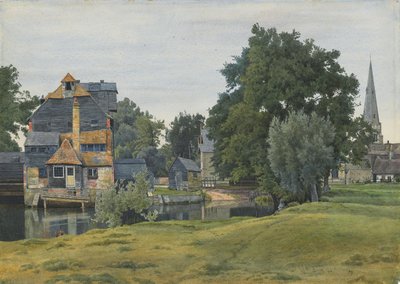 Houghton Mill, nabij St Ives, Huntingdonshire, 1889 door William Fraser Garden