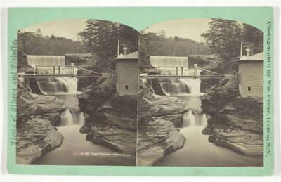 Bovenste Cascade. Ithaca Gorge, eind 19e eeuw door William Frear