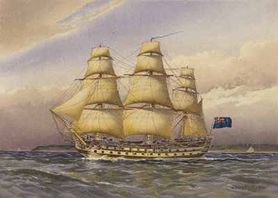 Slagschip, circa 1760 door William Frederick Mitchell