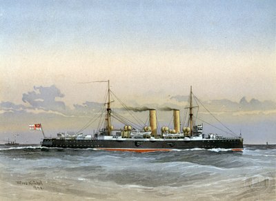 HMS Blenheim, Royal Navy 1e klasse kruiser door William Frederick Mitchell
