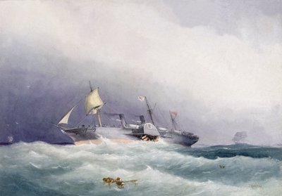 Het stoomschip 