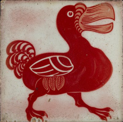 Tegel met dodo, 1882-1888 door William Frend De Morgan