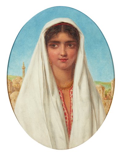 Portret van een Arabisch Meisje door William Gale