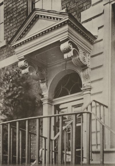 Deur, Lower Bridge Street, Chester (zwart-wit foto) door William Galsworthy Davie