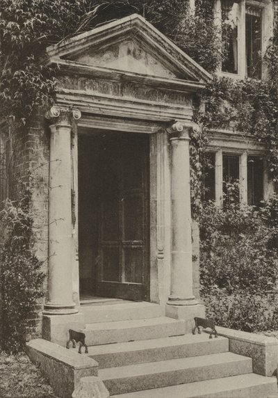 Deur, The Deanery, Battle, Sussex (zwart-wit foto) door William Galsworthy Davie