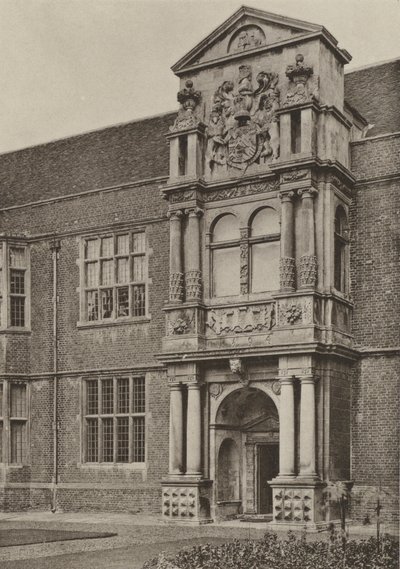 Deur, De Noordvleugel, Cobham Hall, Kent (zw/w foto) door William Galsworthy Davie