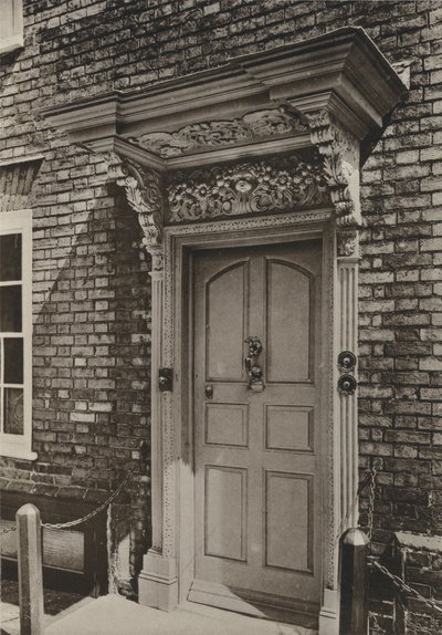 Deur, West Street, Rye, Sussex (zwart-wit foto) door William Galsworthy Davie
