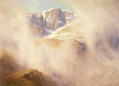 Mistige ochtend, Hen Tor, Coniston Fells door William Gersham Collingwood