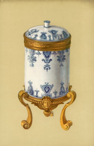 Toiletpot, St Cloud, met Ormolu Mount (kleur litho) door William Gibb
