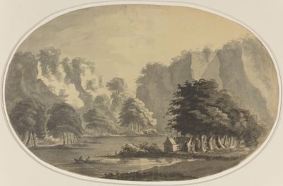 Uitzicht op Ullswater door William Gilpin