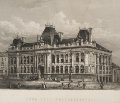 Stadhuis, Wolverhampton, ca. 1871 door William Greatbach