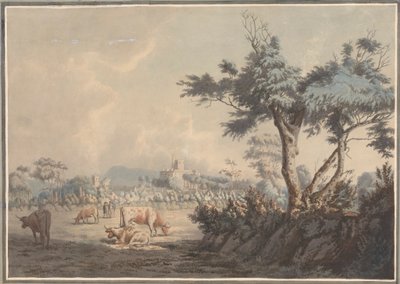 Landschap, Kasteel en Vee door William Green