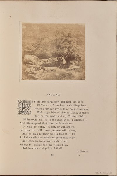 [Een jongen met een hengel en een kooi, Engeland]. door William Grundy