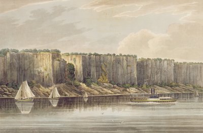 Palisades, nr.19 van de Hudson River Portfolio, gegraveerd door J. Hill door William Guy Wall