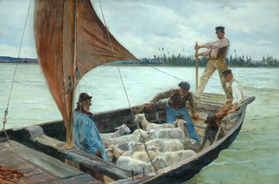 Een winderige overtocht, 1893 door William H. Bartlett