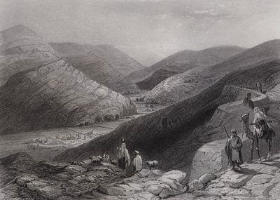 Etham, nabij Bethlehem (gravure) door William H. Bartlett