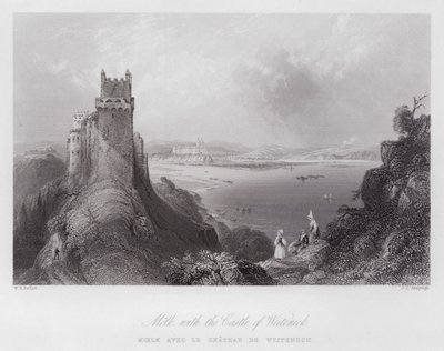 Molk, met het Kasteel van Weiteneck (gravure) door William H. Bartlett