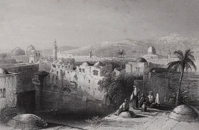 Vijver van Hizkia, Jeruzalem door William H. Bartlett