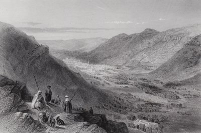 Vallei van Sichem en Nablous, Oud Shechem door William H. Bartlett