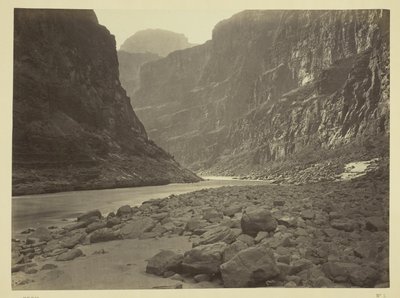 Colorado rivier, monding van Kanab Wash, westwaarts kijkend door William H. Bell