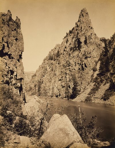 Currecanti-naald, Zwarte Cañon van de Gunnison door William H. Jackson