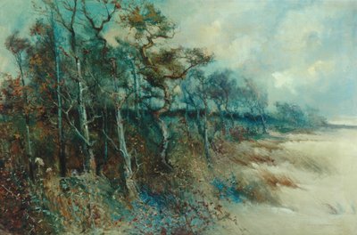 Bomen in een zanderig landschap, Heysham, 1915 door William H. Parkinson