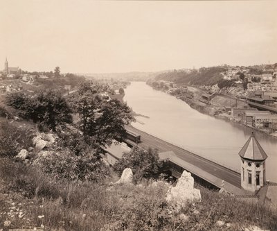 Lehigh Valley vanaf Piccadilly Hill, voor de Lehigh Valley Railroad door William H. Rau