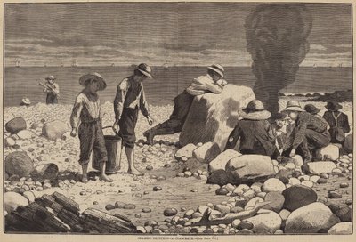 Schetsen aan Zee - Een Clam-Bake door William H. Redding after Winslow Homer