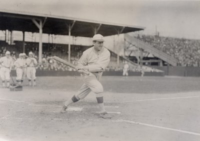 Mike Donlin, Pittsburgh Pirates buitenvelder, die een oefenswing maakt door William H. Trefts Jr.