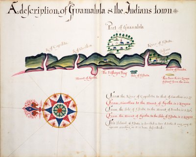Een beschrijving van Guamalula en het dorp van de Indianen door William Hack