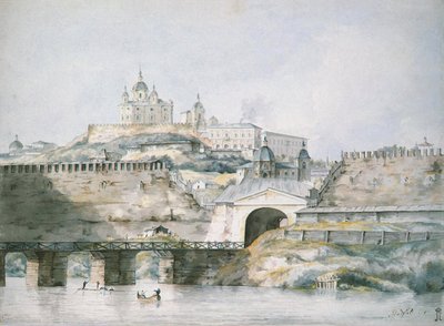 Uitzicht op de stad Smolensk, 1787 door William Hadfield