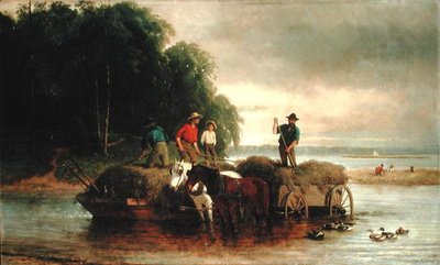 Schoffelen aan de Shrewsbury River, New Jersey door William Hahn