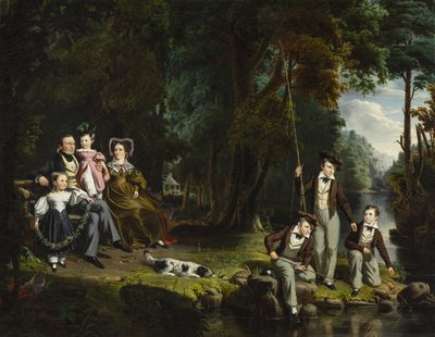 Alexander Masterton en Zijn Vrouw en Kinderen, 1834 door William Hamilton