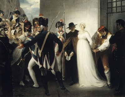 Marie Antoinette wordt naar haar executie gebracht op 16 oktober 1793 door William Hamilton