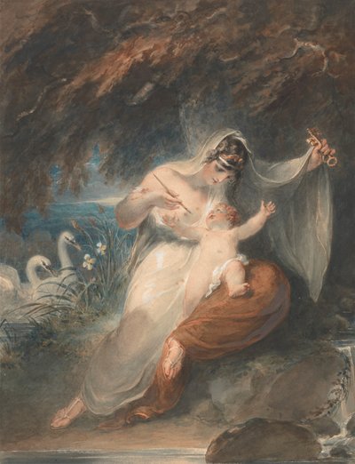De natuur onthult zichzelf aan de jonge Shakespeare: Thomas Gray, The Progress of Poesy, III.1 door William Hamilton