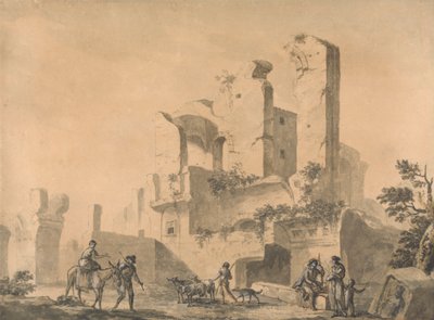 Ruïnes in Rome door William Hamilton