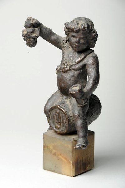 Cherub op een wijnvat door William Hamo Thornycroft
