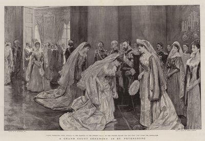 Een Grote Hofceremonie in Sint-Petersburg door William Hatherell