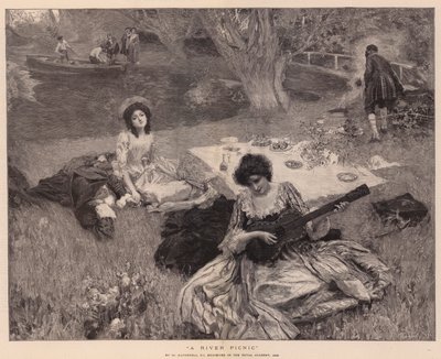 Een rivierpicknick door William Hatherell